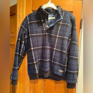 Abercrombie kids 13/14 navy plaid sweater